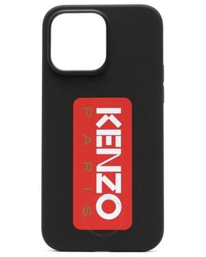 KENZO Logo-Embossed Iphone 14 Pro Case - Black