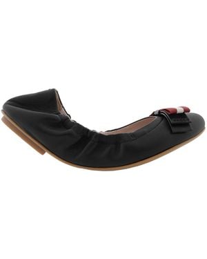 Bally Beata Leather Ballerina Flats, Brand Size 35. Us - Black