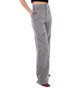 Vetements Scribble Wide Leg Tailored Trousers - Grey