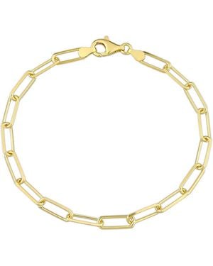 Amour 5Mm Diamond Cut Paperclip Chain Bracelet - Metallic