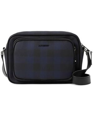 Burberry Paddy Check-Pattern Messenger Bag - Blue