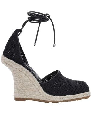 Burberry Mesh Plunge Espadrilles, Brand Size 35 Us - Blue