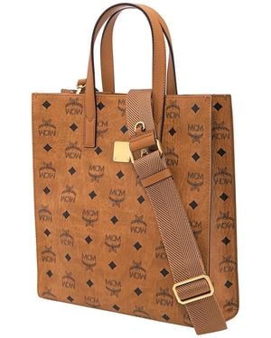 MCM Ladies Fortuna Visetos Tote - Brown