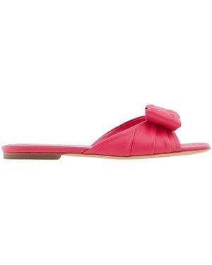 Ferragamo Ferragamo Vara Bow Leather Slides - Pink