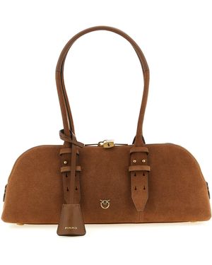 Pinko Cowhide Shoulder Bag - Brown