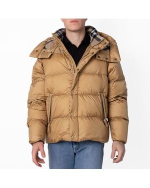 Burberry Detachable Sleeve Nylon Puffer Jacket - Yellow