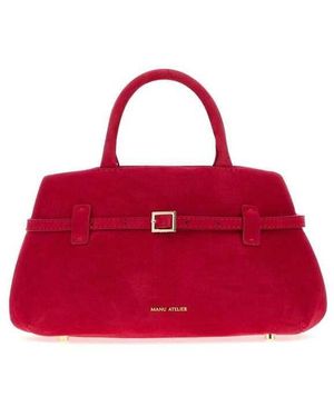 MANU Atelier Suede Le Cambon 25 Handbag Borse A Mano - Red