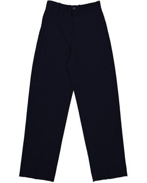 Balenciaga Dark Large-Fit Tailored Pants, Brand Size 46 (Waist - Blue