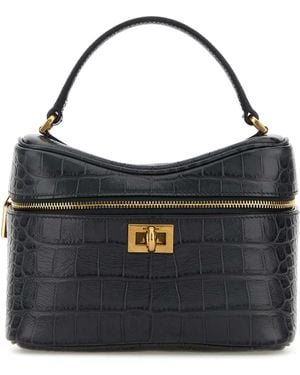 Balenciaga Denim Leather Rodeo Handbag - Blue