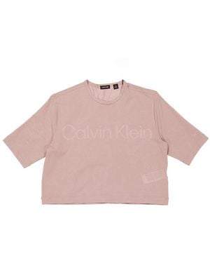 Calvin Klein All Mesh Relaxed T-Shirt - Pink