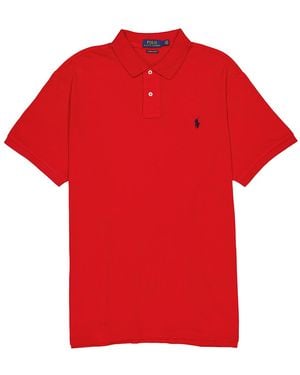 Polo Ralph Lauren Custom Slim Fit Mesh Polo Shirt - Red
