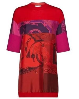 Ferragamo Short Sleeves Round-Neck - Red
