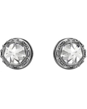 Swarovski Sublima Ruthenium Plated Spike Stud Earrings - Metallic