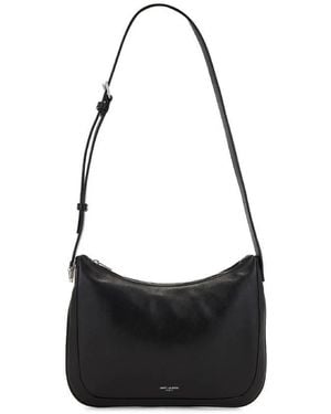 Saint Laurent Smooth Leather Hobo Bag - Black
