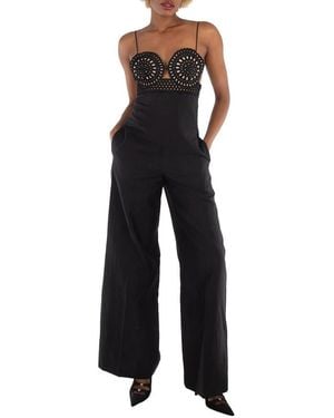Stella McCartney Jumpsuit Broderie Anglaise - Black