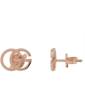 Gucci Running Rose Stud Earrings - Pink