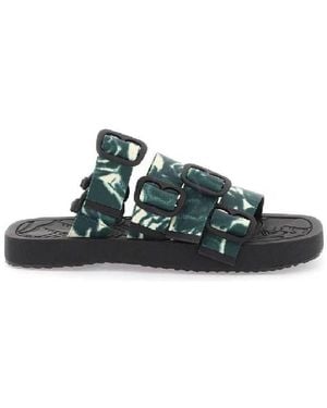 Burberry Rose Nylon Strap Sandals, Brand Size 41 Us - Green