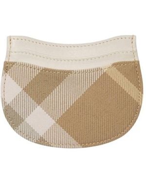 Burberry Rocking Horse Check Card Case - Natural