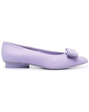 Ferragamo Ladies Flats, Us - Purple