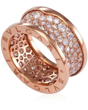 BVLGARI A B.Zero1 18K Pave Diamond Ring, (Us 7.25) - Pink