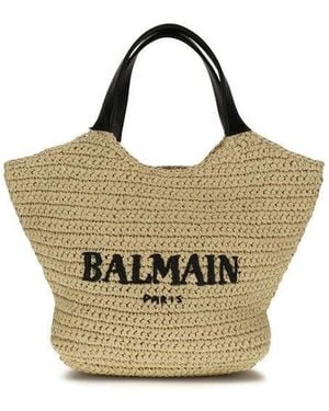 Balmain Tote Bag Mini Crochet - Metallic