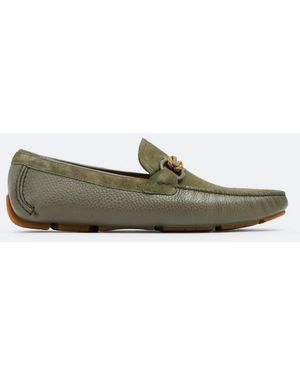 Ferragamo Gancini Ornament Loafers - Green