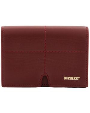 Burberry Snip Logo Printed Card Case - Red