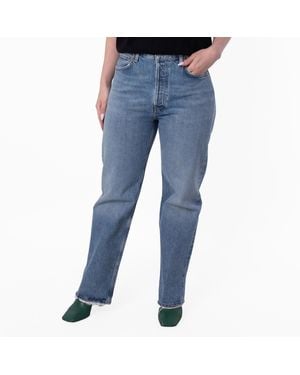Agolde Fran Low Slung Straight Jeans - Blue
