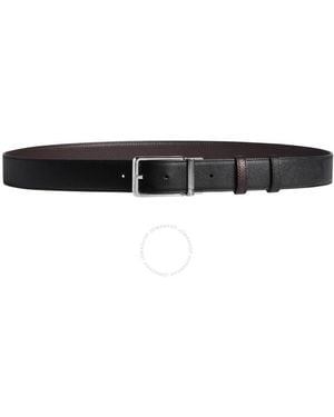 dunhill Roller Buckle Reversible Leather Belt, Cm - Black