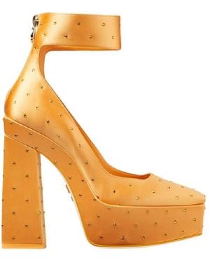 Jimmy Choo Sailor Venus 140 Satin Platform Court Shoes, Brand Size 39 Us - Metallic