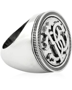 Roberto Cavalli Rc Monogram Chevalier Ring - Multicolour