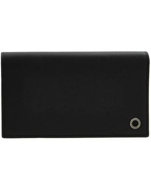 BVLGARI Bifold Leather Wallet - Black