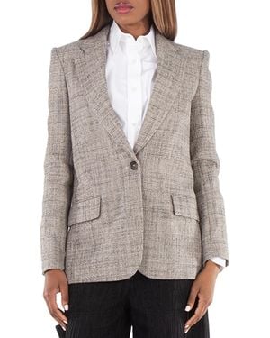 Stella McCartney Ladies Single-Breasted Wide Blazer, Brand Size 40 (Us - Gray