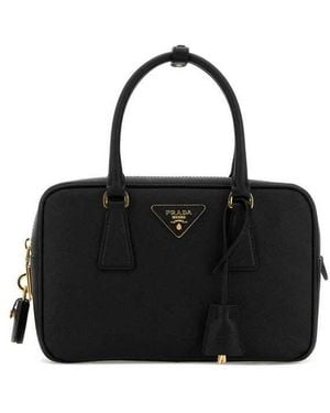 Prada Leather Handbag Nero Borse A Mano - Black