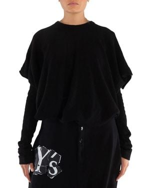 Y's Yohji Yamamoto Bag Shaped Round Neck T-Shirt, Brand Size 2 - Black