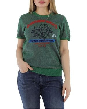 J.won J-Won Metallic Do Nothing Society Shirt - Green