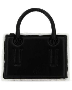Dentro Leather Mini Otto Handbag - Black