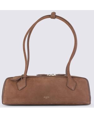 Alaïa Leather Le Teckel Medium Clutch - Brown