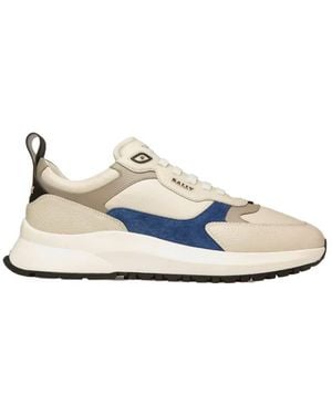 Bally Dave Leather Low-Top Trainers, Brand Size 11 Us - Blue