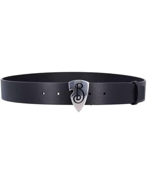 Burberry Leather B Shield Belt - Blue