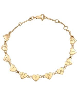 Celine Heart Logo Charm Bracelet - Metallic