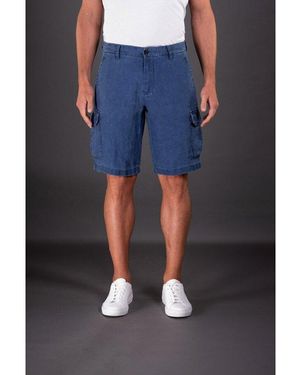 Moorer Cargo Cotton Pants - Blue