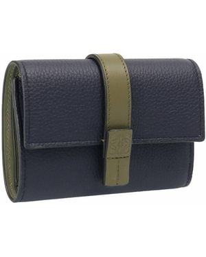 Loewe Vertical Small Calfskin Wallet - Blue