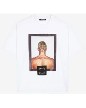 Roberto Cavalli Graphic Print Cotton T-Shirt - White