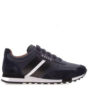 Bally Glendy Leather Low-Top Sneakers, Brand Size 36 Us - Blue