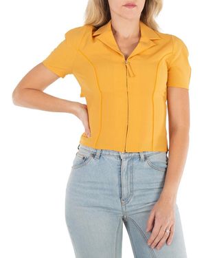 Jacquemus Ladies Tangelo Zip-Up Cycling Shirt - Blue