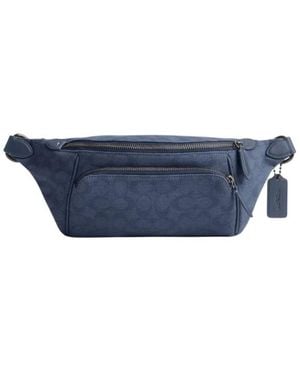 COACH Signature Canvas Jacquard League Belt Bag - Blue