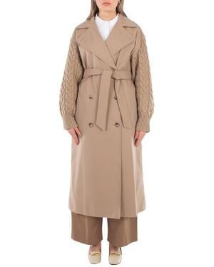 Max Mara Cicladi Water-Repellent Gabardine Trench Coat, Brand Size 38 Us - Natural
