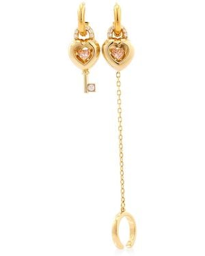 Swarovski Idyllia Drop Earrings With Ear Cuff - Metallic