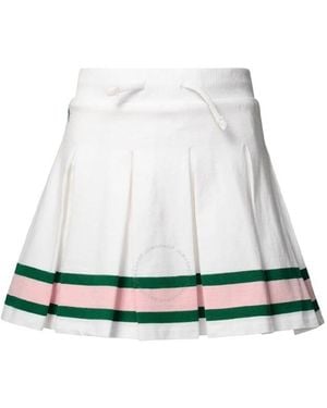 Polo Ralph Lauren Pleated Design Cotton Skirt - White